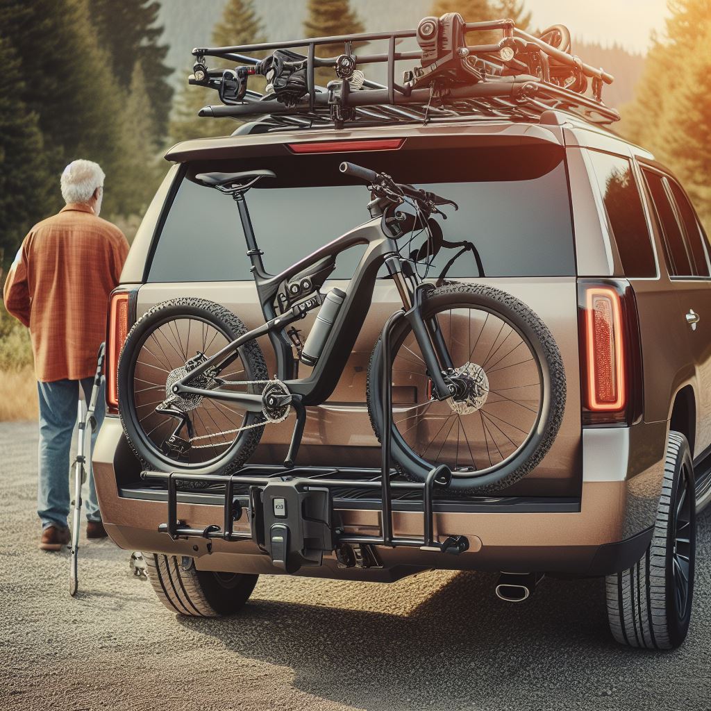 ebike Bike Rack for seniors on back of suv