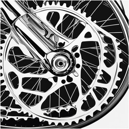 White Background And Black Image Of A Bike Hub Motor Icon 966745104