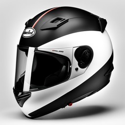 White Background And Black Image Of A Single Push Bike Helmet 717024059